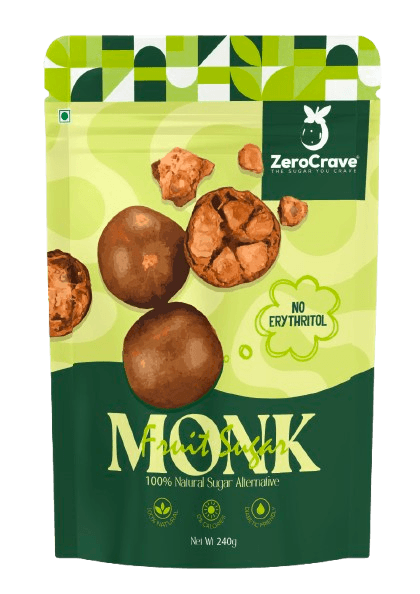 ZeroCrave Monk Fruit Sugar 240g pouch